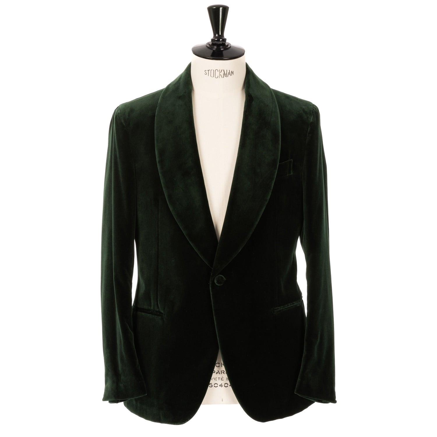 De Petrillo x MJ: Dark Green Velvet Jacket "Serata Elegante" made of pure Cotton - handmade